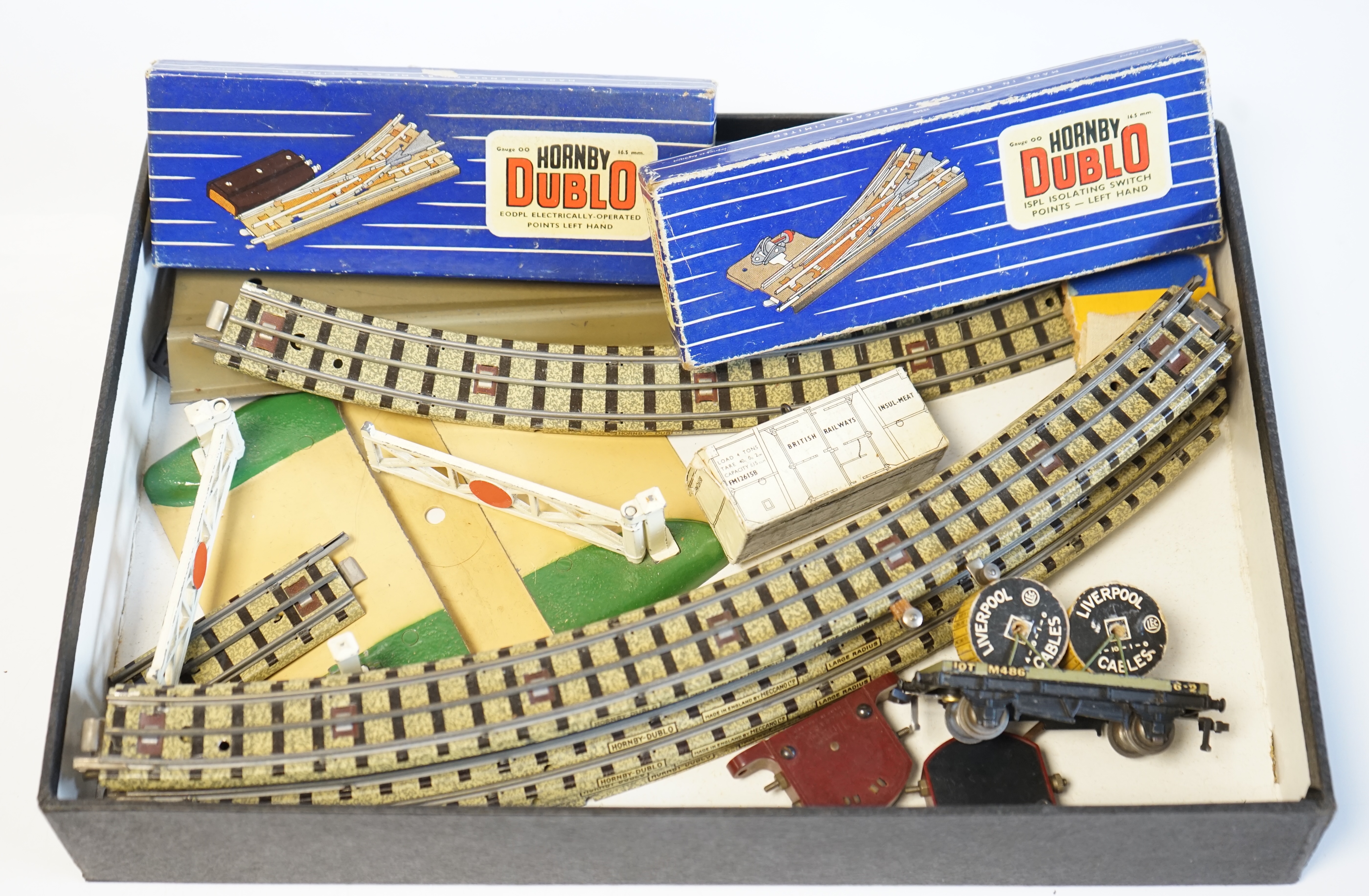 A quantity of Hornby Dublo model railway for 3-rail running, including a boxed Passenger Train set comprising of a BR Duchess of Montrose locomotive and two Chocolate and Cream bogie coaches